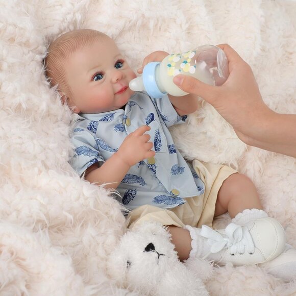 🆕20Inch Soft Cloth Body Newborn Baby Poseable Limbs Smiling Noah Doll Baby Boy - Picture 7 of 10